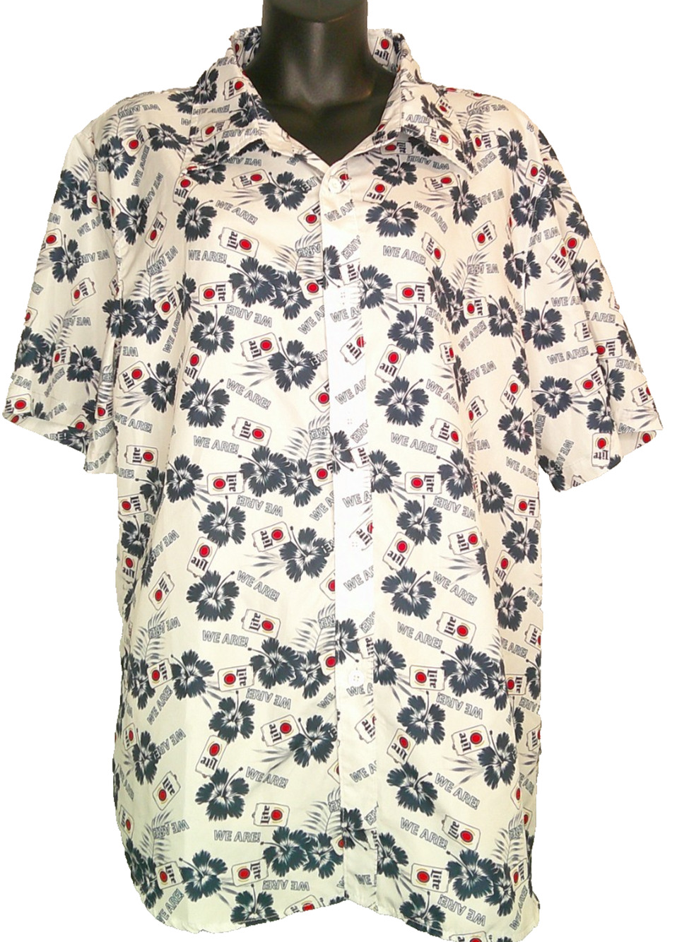 BDA Penn State, "We are" Miller Lite Short Sleeve Hawaiian Shirt - Men's Medium